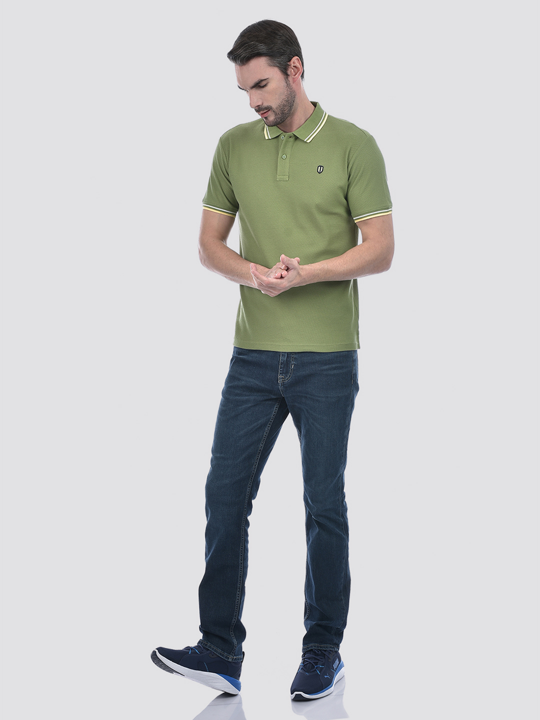 Numero Uno Men Olive Green Polo T-Shirt